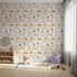 Front view of Whimsy Tots' Painted Rhythm Wallpaper in White