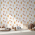 Front view of Whimsy Tots' Painted Simplicity Wallpaper in White
