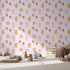 Front view of Whimsy Tots' Painted Simplicity Wallpaper in Blush Pink