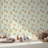 Front view of Whimsy Tots' Painted Simplicity Wallpaper in Mint Green