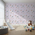 Front view of Whimsy Tots' Seaside Vessel Parade Wallpaper in Pink