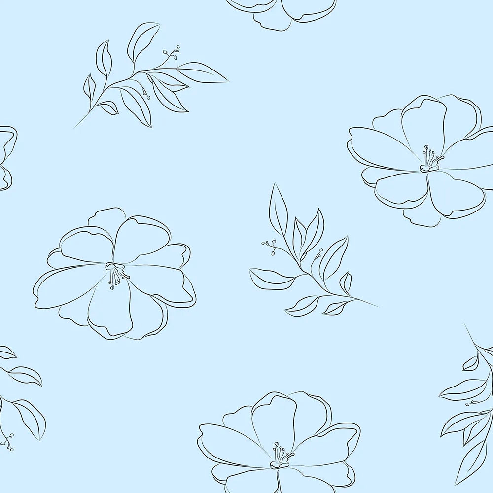 Where Line Art Flowers Gently Unfurl