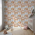 Front view of Whimsy Tots' Boho Rainbow Night Wallpaper in White