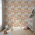 Front view of Whimsy Tots' Boho Rainbow Night Wallpaper in Sand