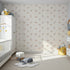 Front view of Whimsy Tots' Safari Nap Bubbles Wallpaper in Cream