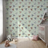 Front view of Whimsy Tots' Koala Cuddle Parade Wallpaper in Mint Green