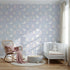 Front view of Whimsy Tots' Counting Sheep Dreams Wallpaper in Lavender