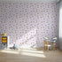 Front view of Whimsy Tots' Busy Bee Trail Wallpaper in Blush Pink
