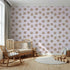 Front view of Whimsy Tots' Boho Rhythm Doodle Wallpaper in Soft Blush Pink
