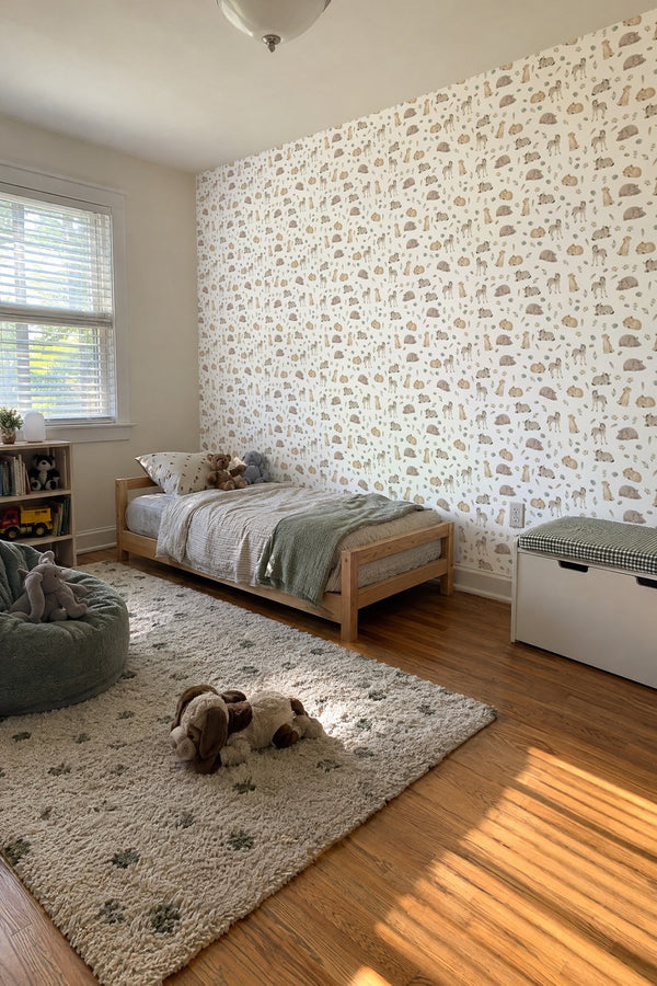 Mural styled in room