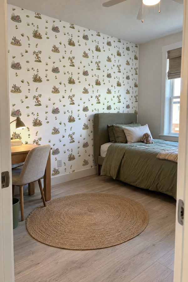 Mural styled in room