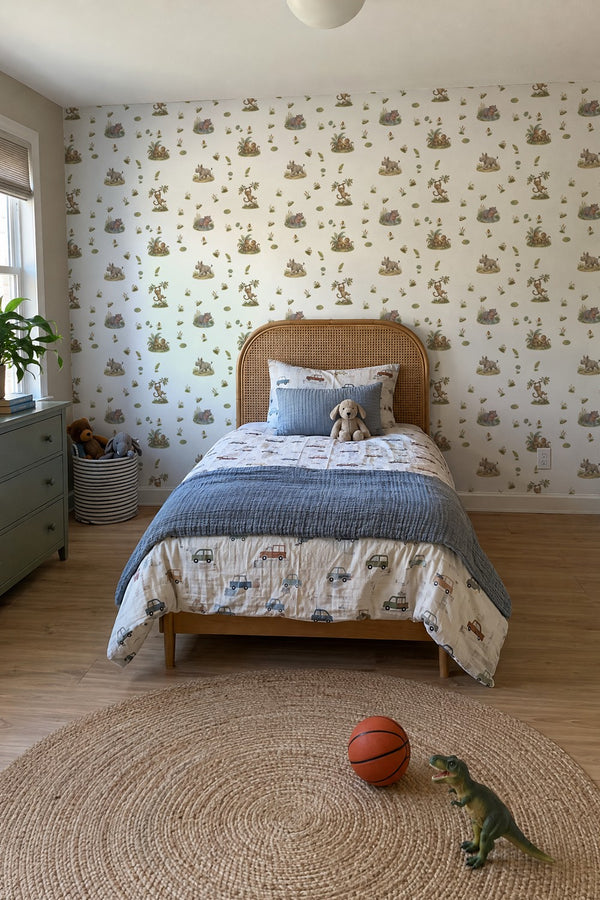 Mural styled in room