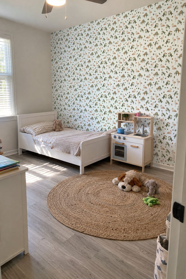 Mural styled in room