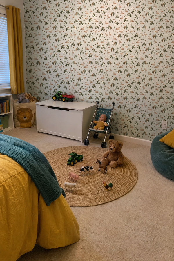 Mural styled in room