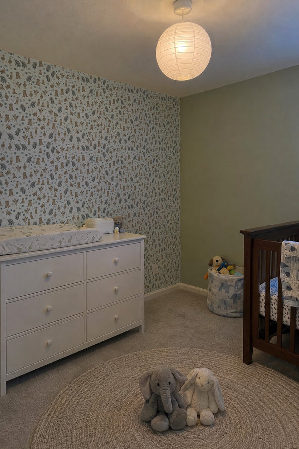 Mural styled in room