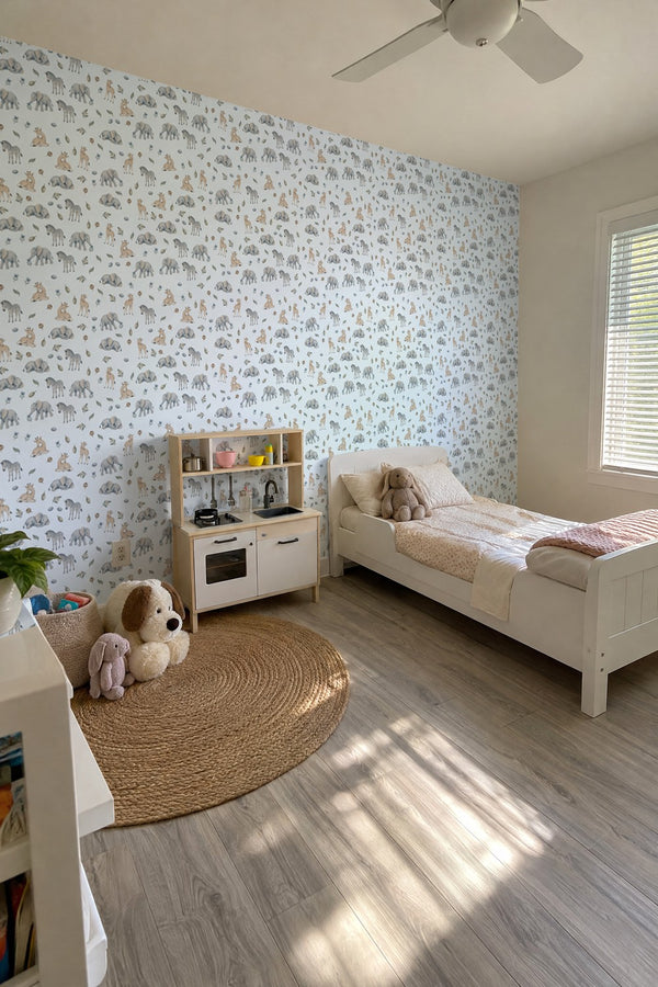 Mural styled in room