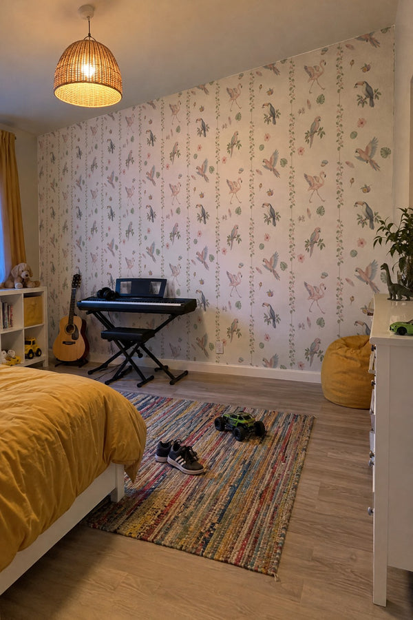 Mural styled in room