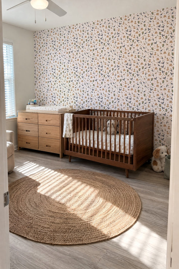 Mural styled in room