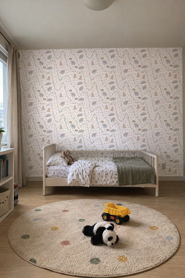 Mural styled in room