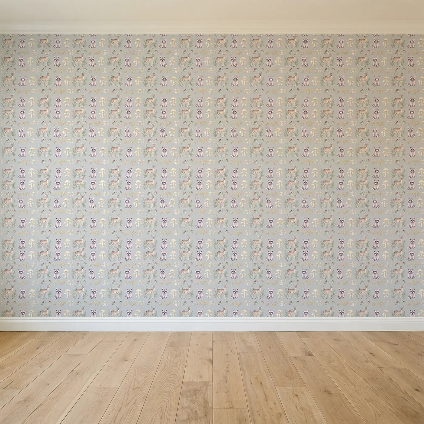 Deer Standing Among Watercolor seamless wallpaper full pattern - Whimsy Tots
