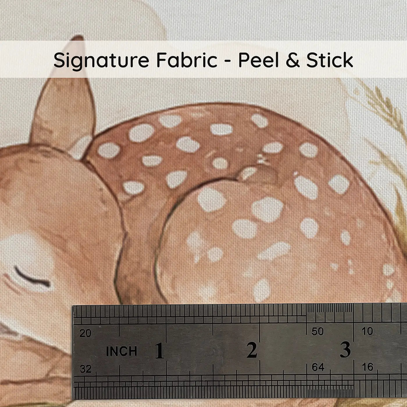 Rabbit Hopping Watercolor on peel and stick fabric - Whimsy Tots