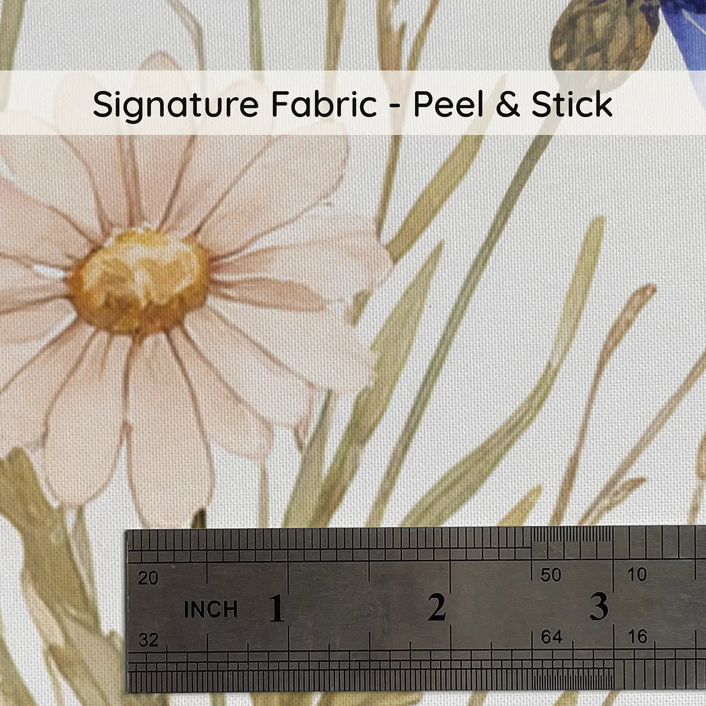 Mixed Wildflower Watercolor on peel and stick fabric - Whimsy Tots