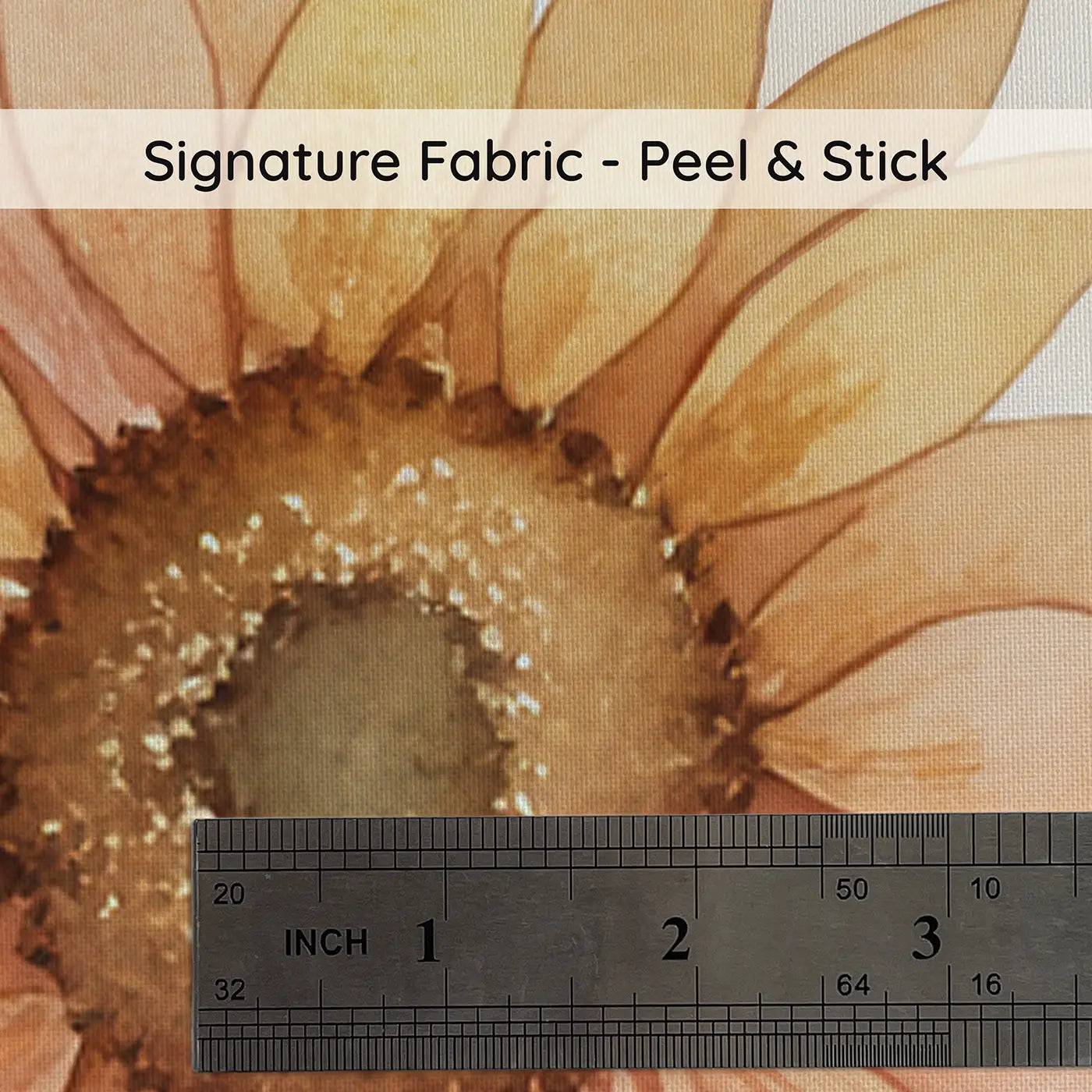 Sunflowers Varying Watercolor on peel and stick fabric - Whimsy Tots