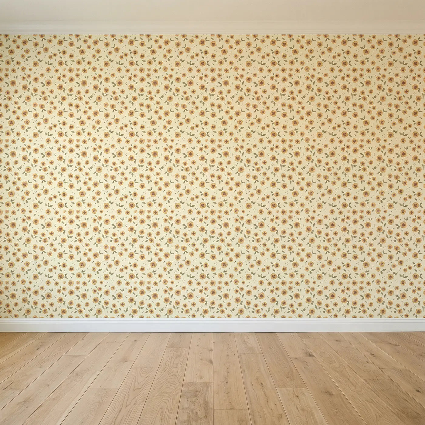 Mini Sunflower Ditsy Floral seamless wallpaper full pattern - Whimsy Tots