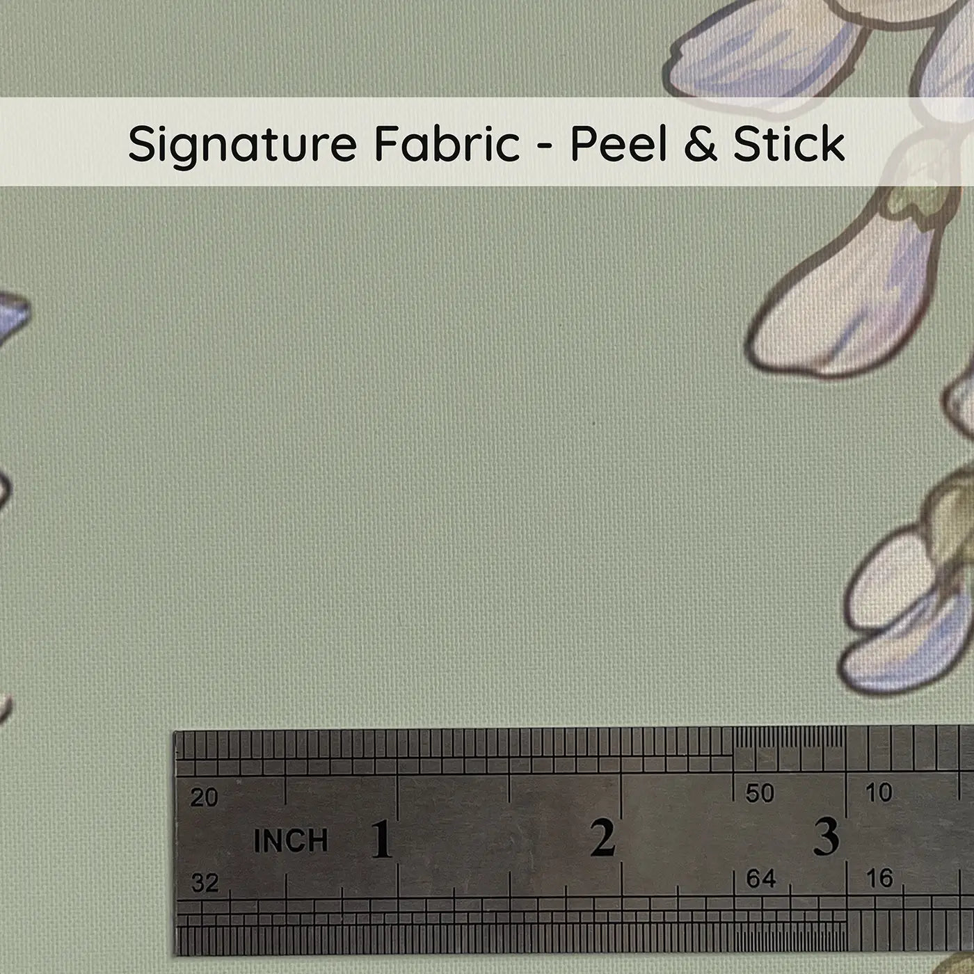 Trailing Wisteria Branches Botanical Elegance on peel and stick fabric - Whimsy Tots