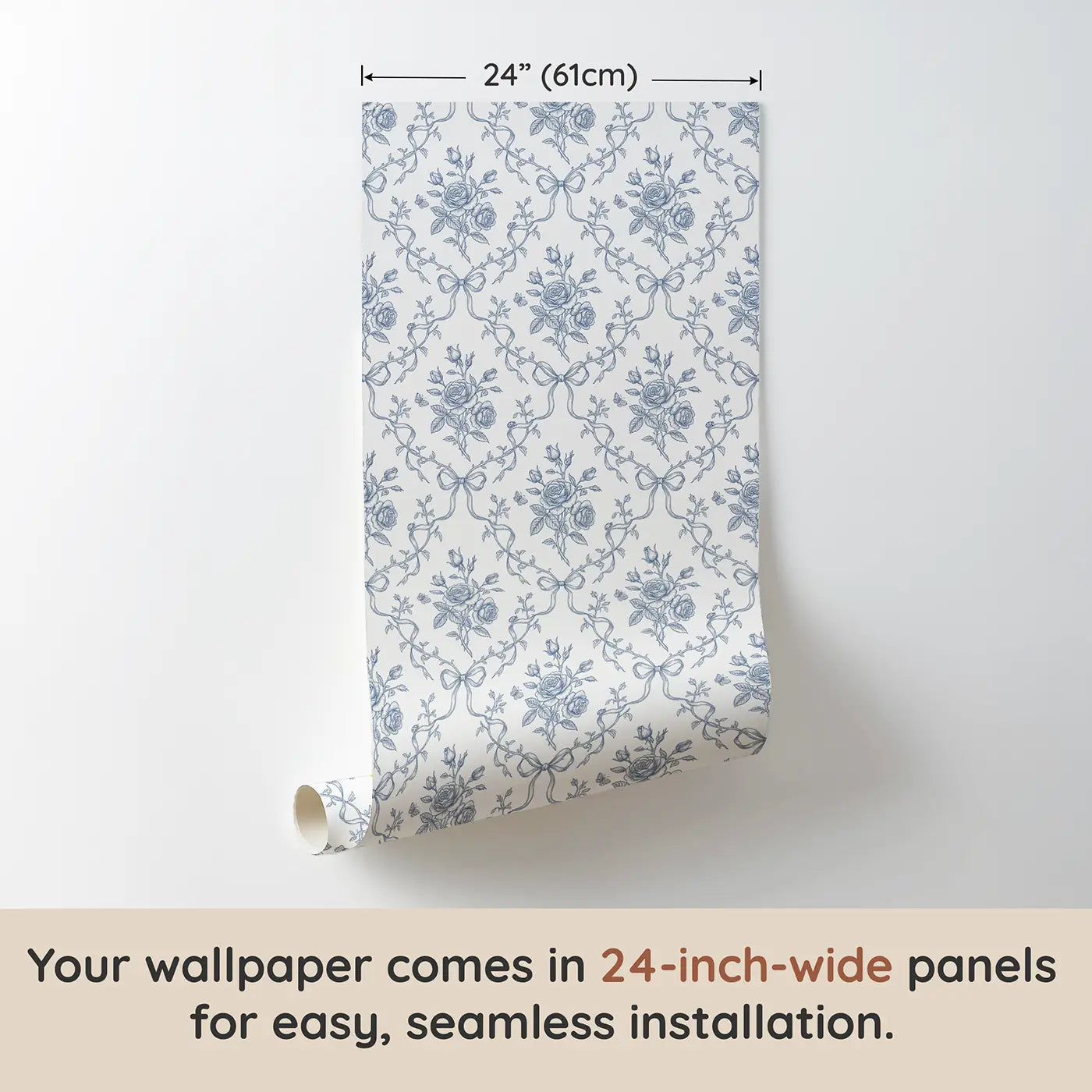 De Jouy Floral Botanical Elegance wallpaper panel dimensions - Whimsy Tots