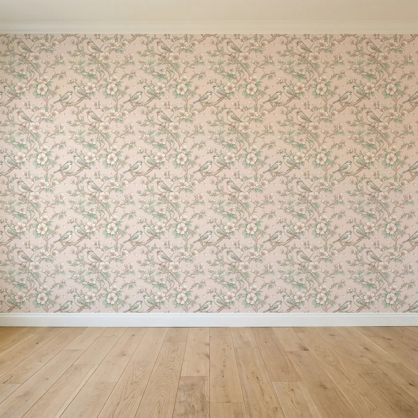 Cherry Blossom Tree Botanical Elegance seamless wallpaper full pattern - Whimsy Tots