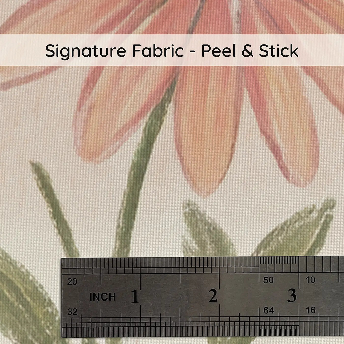 Chalk-Drawn Wildflower Soft Pastel on peel and stick fabric - Whimsy Tots
