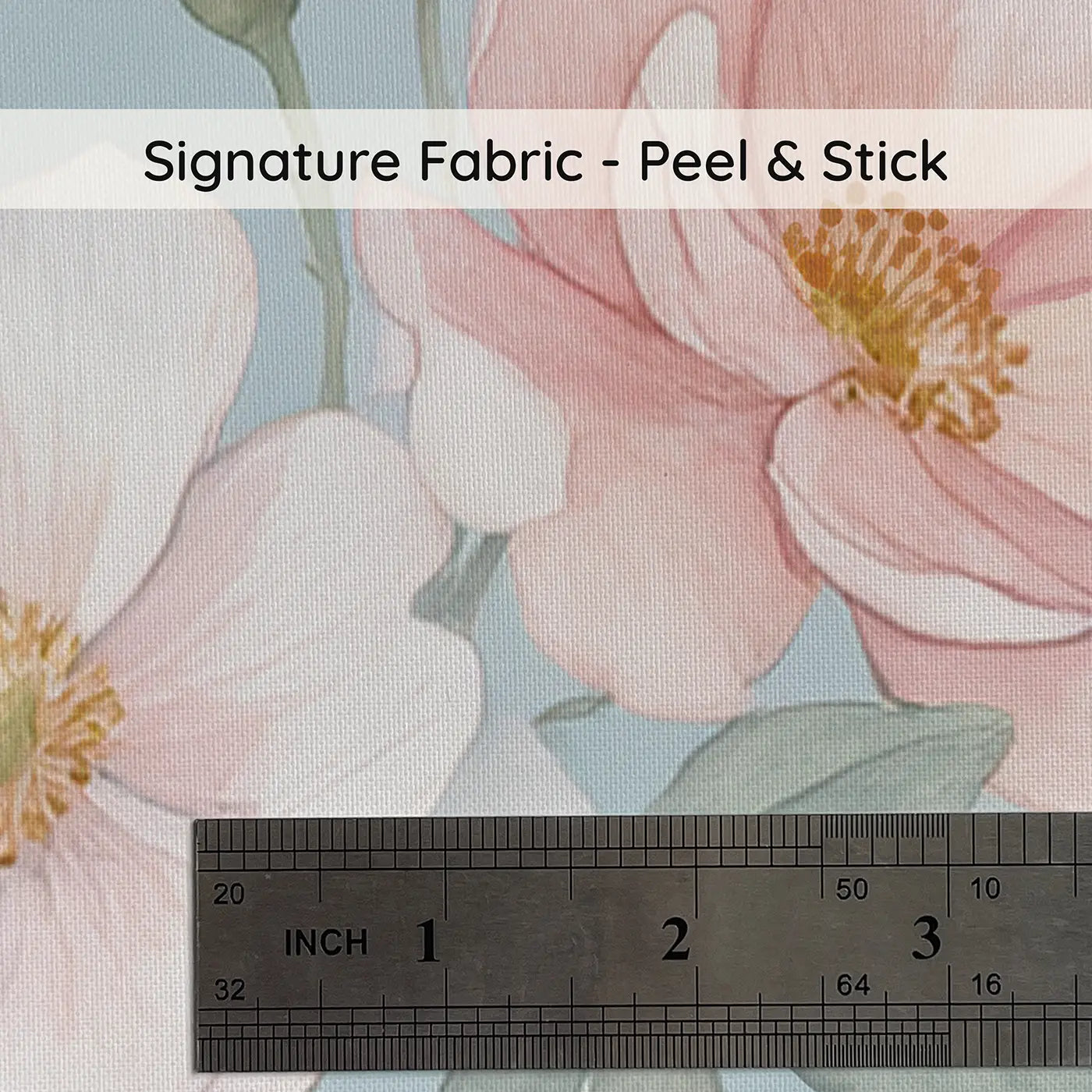Climbing Roses Watercolor on peel and stick fabric - Whimsy Tots