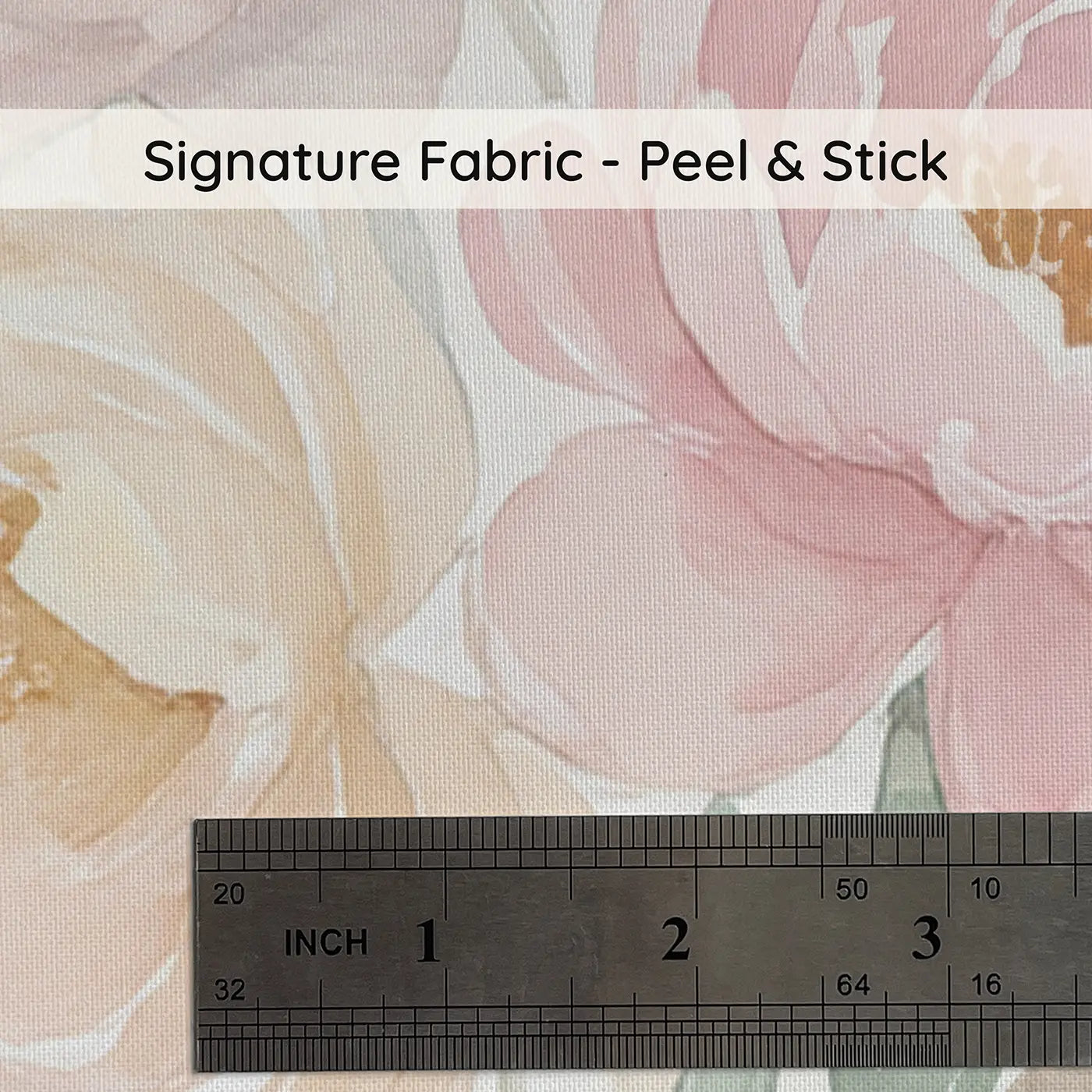 Loose Peony Watercolor on peel and stick fabric - Whimsy Tots