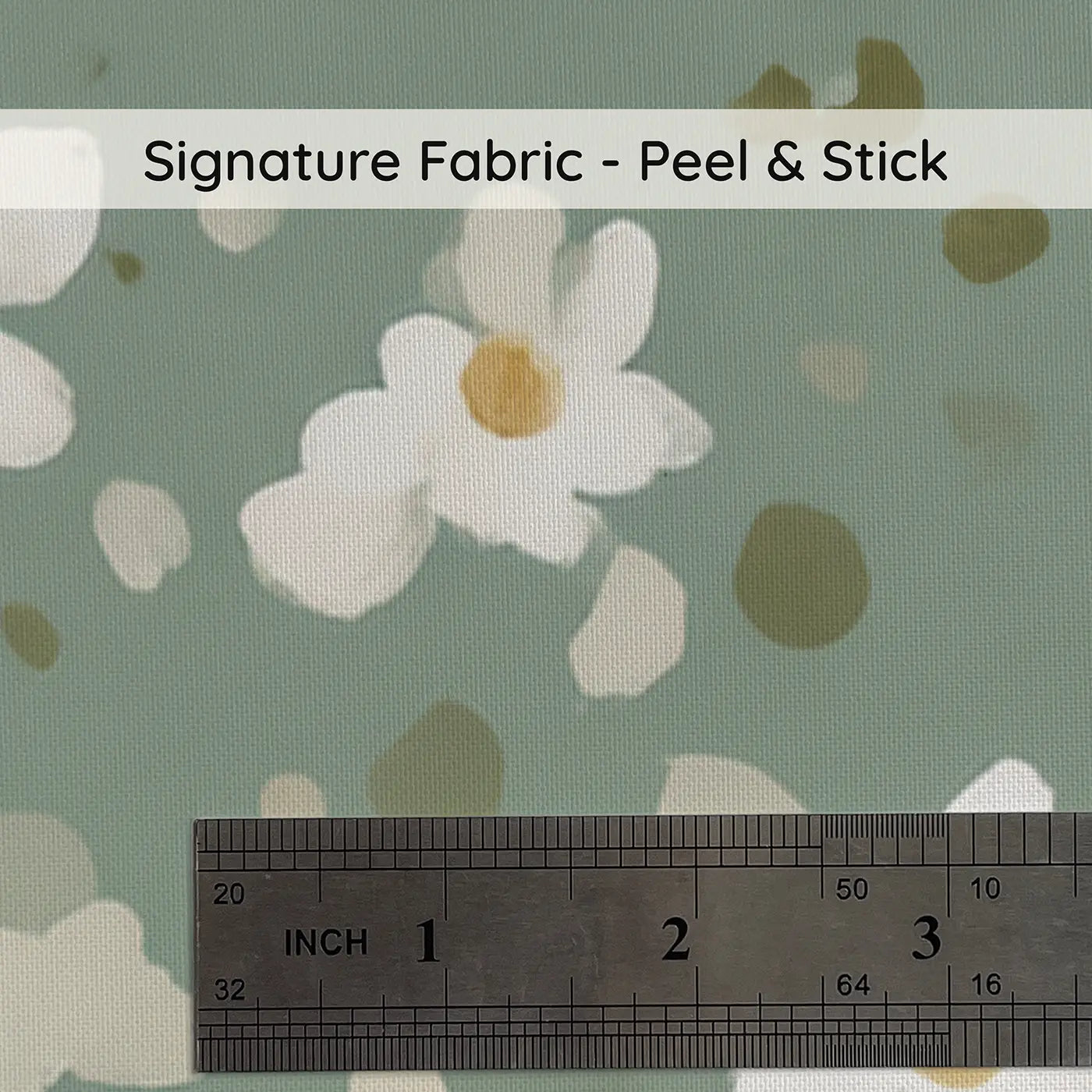 Daisies White Ditsy Floral on peel and stick fabric - Whimsy Tots