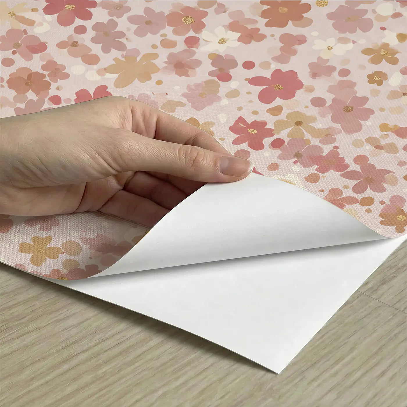 Florals Dusty Ditsy Floral peel and stick material close-up - Whimsy Tots