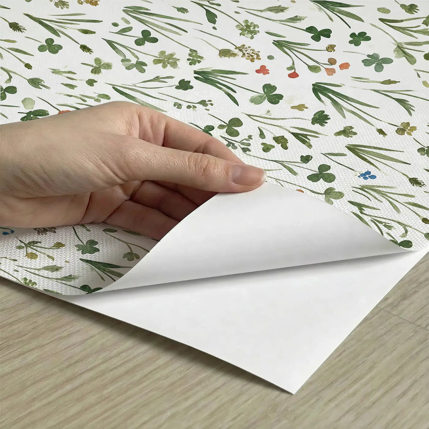 Miniature Wildflower Ditsy Floral peel and stick material close-up - Whimsy Tots