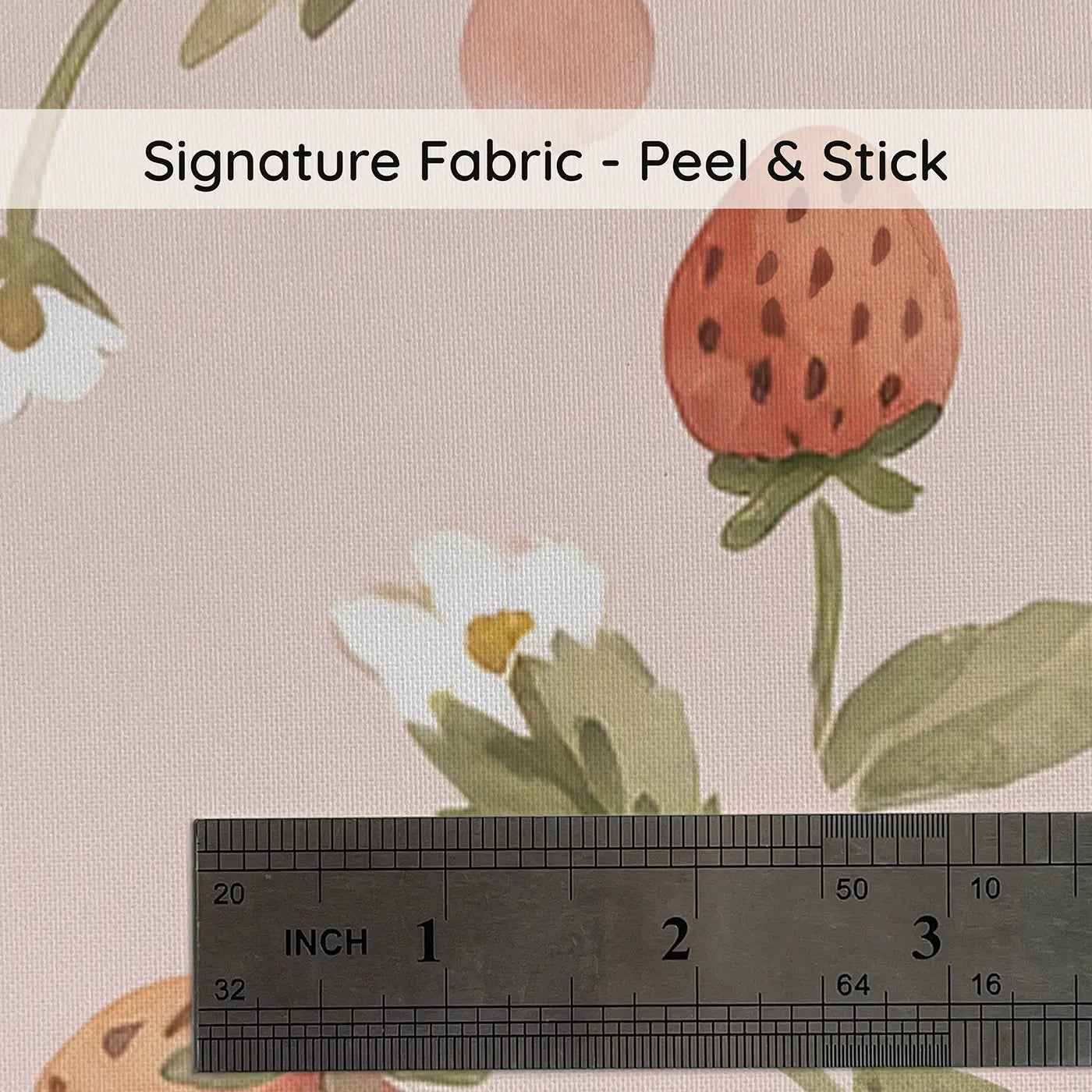 Flowers Strawberries Ditsy Floral on peel and stick fabric - Whimsy Tots