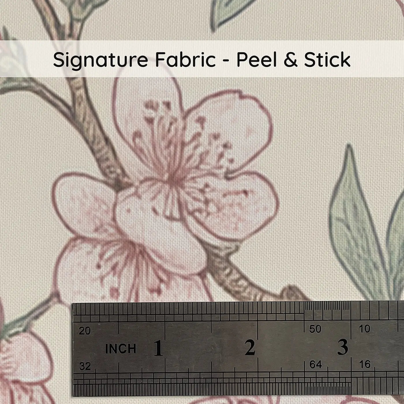 Flowering Plum Botanical Elegance on peel and stick fabric - Whimsy Tots
