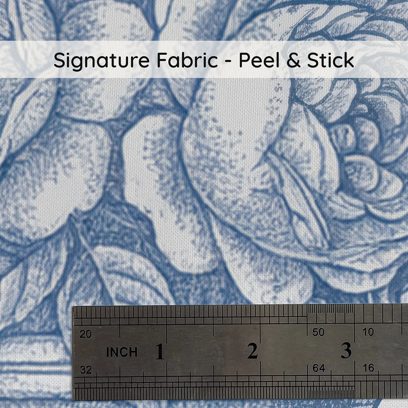 De Jouy Roses Botanical Elegance on peel and stick fabric - Whimsy Tots