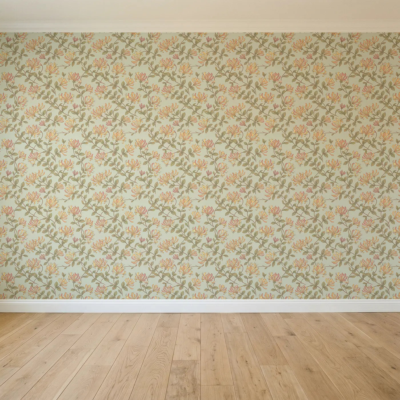 Trailing Honeysuckle Botanical Elegance seamless wallpaper full pattern - Whimsy Tots