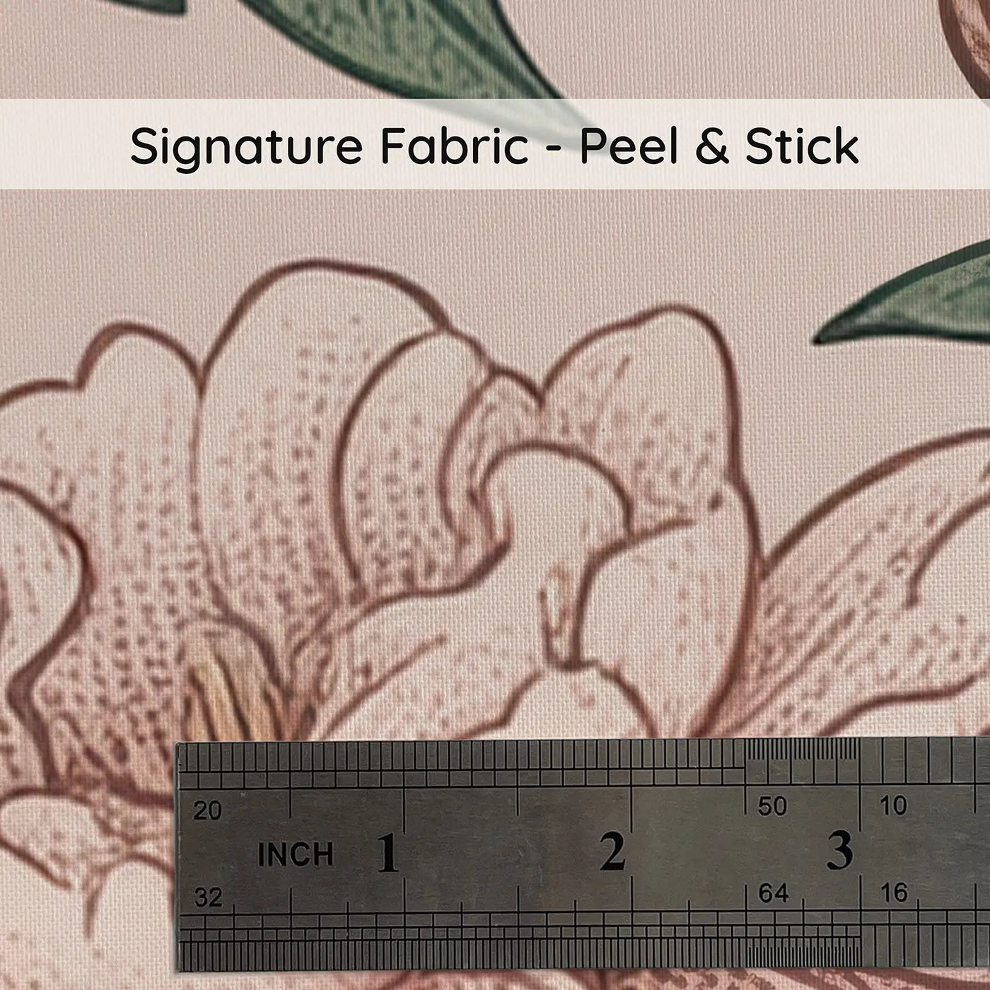 Peony Tree Botanical Elegance on peel and stick fabric - Whimsy Tots