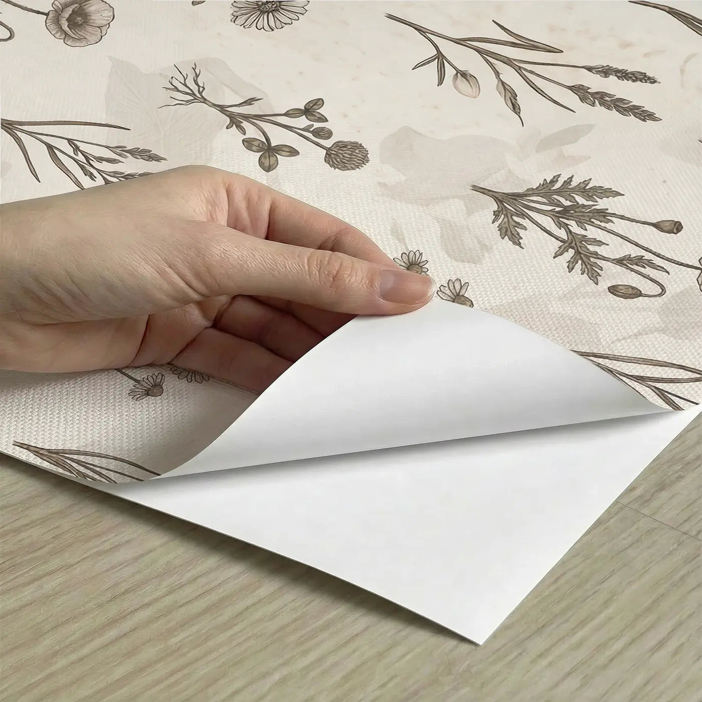 Study Wildflowers: Botanical Elegance peel and stick material close-up - Whimsy Tots