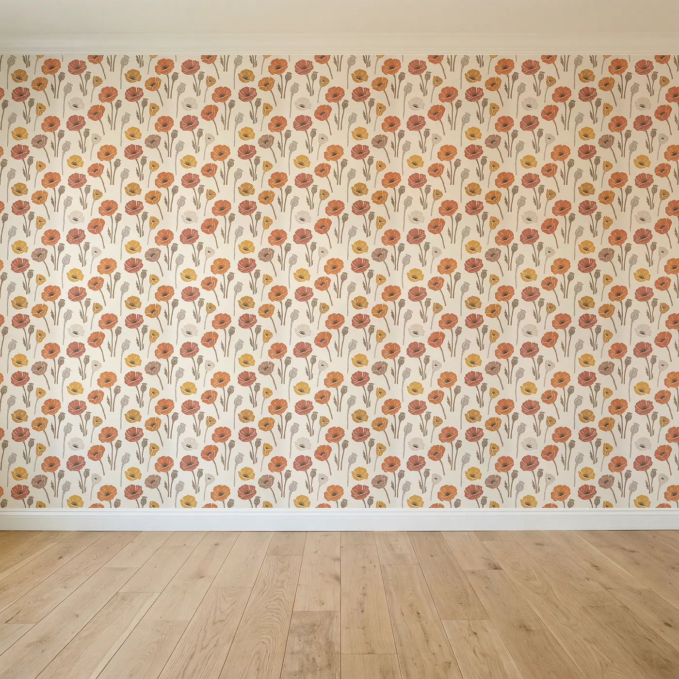 Bold Hand-Stamped Block Print seamless wallpaper full pattern - Whimsy Tots