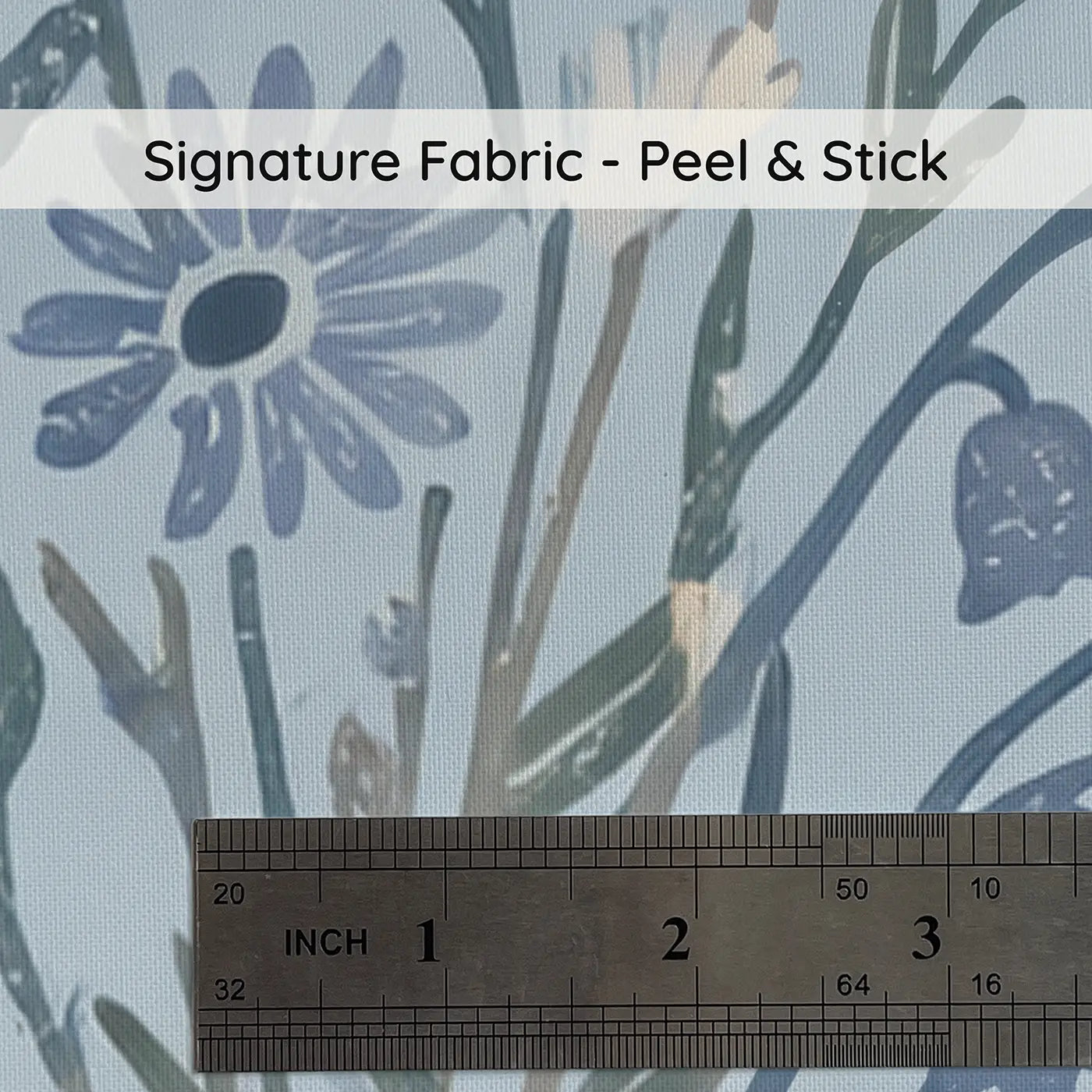 Wildflower Bundles Block Print on peel and stick fabric - Whimsy Tots