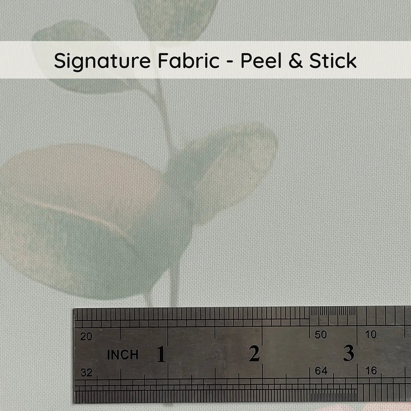 Peony Eucalyptus Soft Pastel on peel and stick fabric - Whimsy Tots