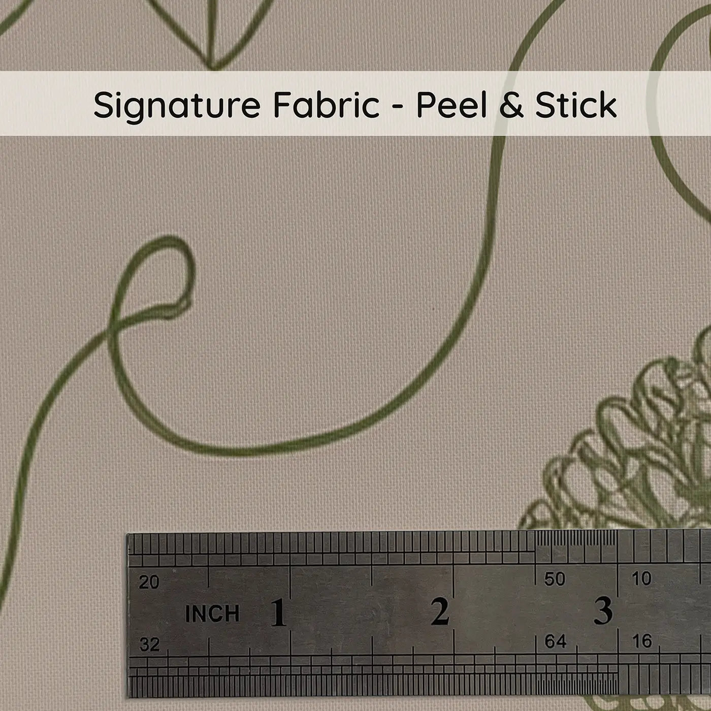 Trailing Olive Branch Hand-Drawn on peel and stick fabric - Whimsy Tots