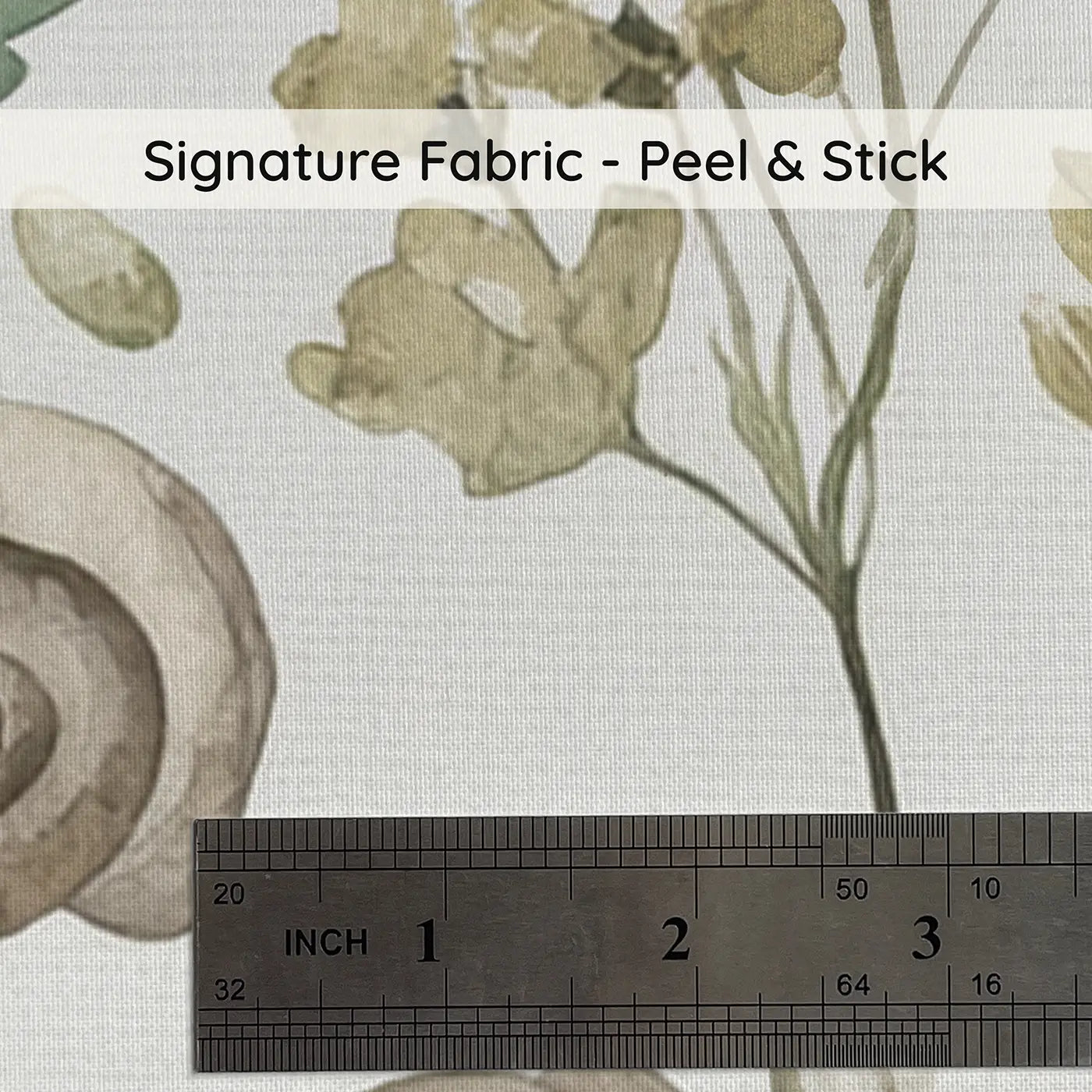 Pressed Botanical Watercolor on peel and stick fabric - Whimsy Tots