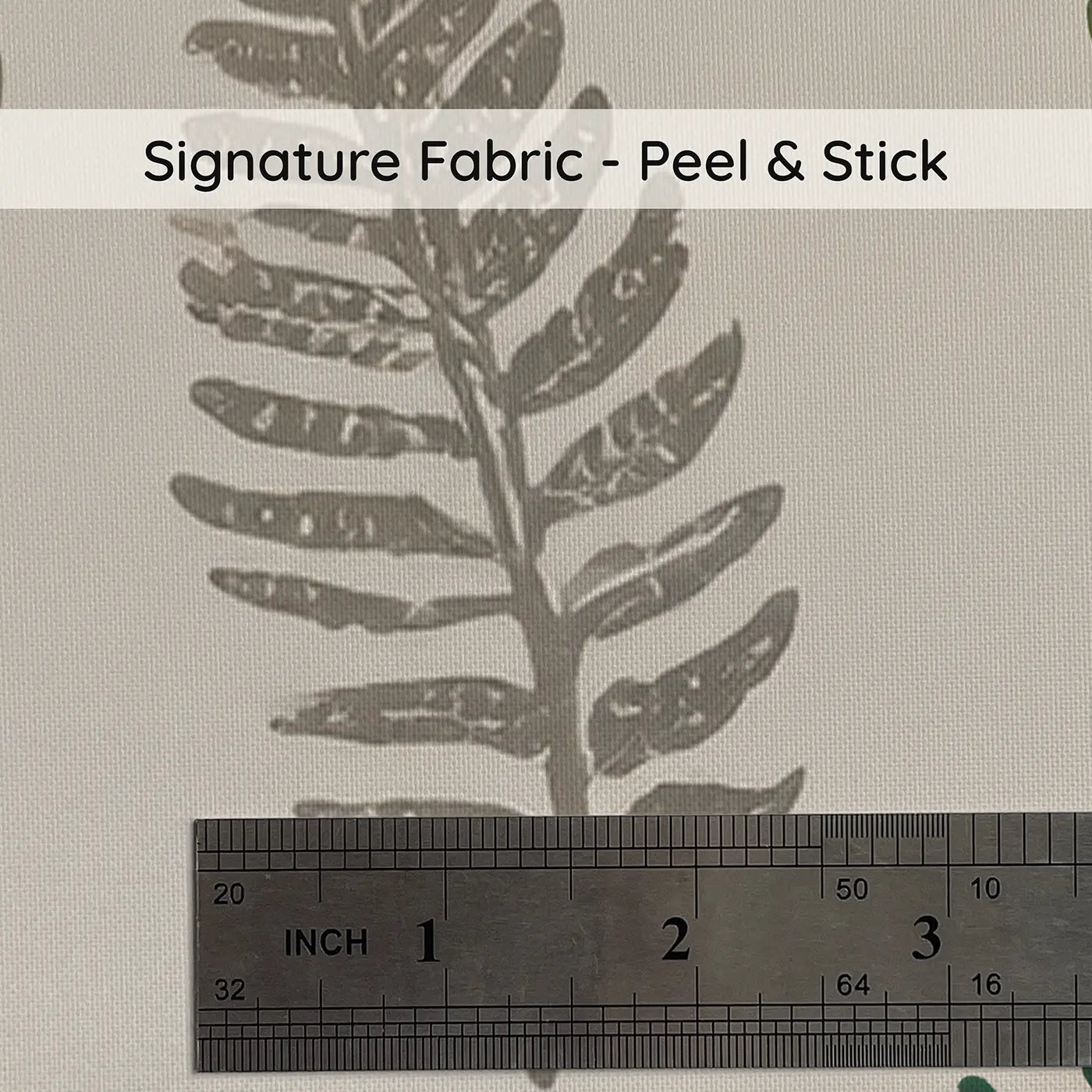 Mixed Fern Block Print on peel and stick fabric - Whimsy Tots