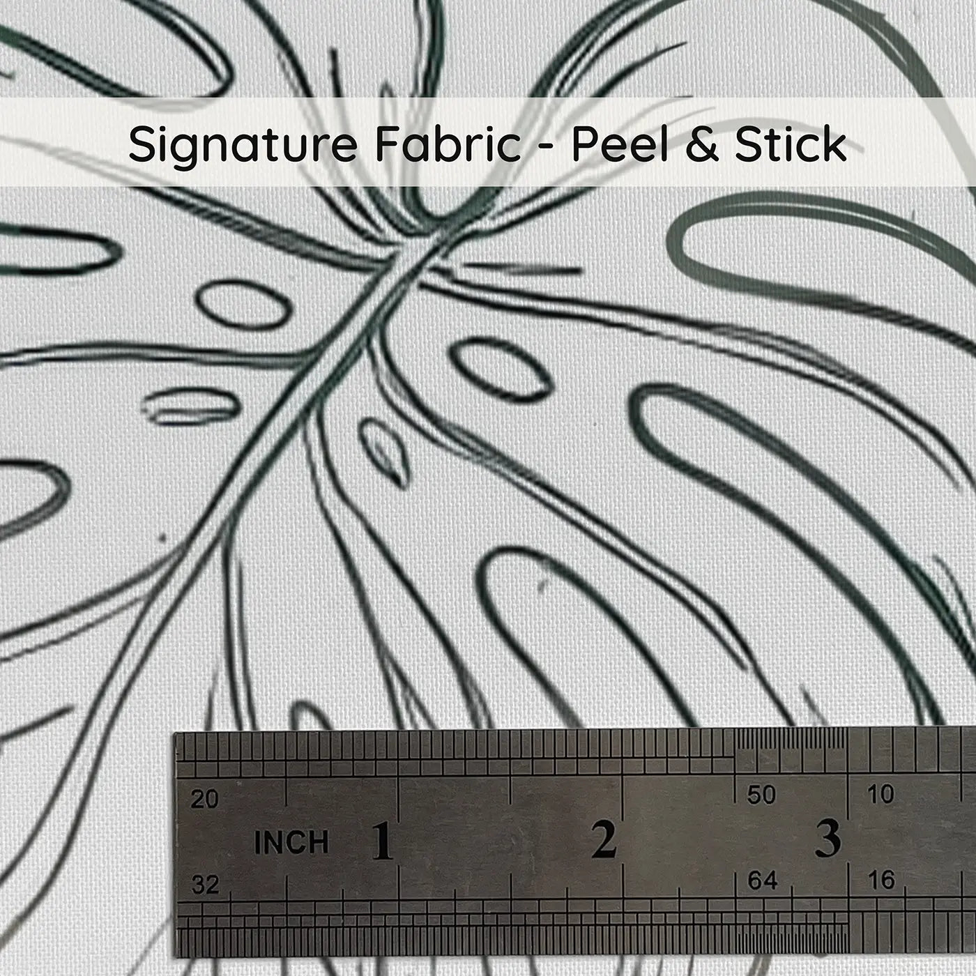 Staghorn Fern Dramatic Hand-Drawn on peel and stick fabric - Whimsy Tots